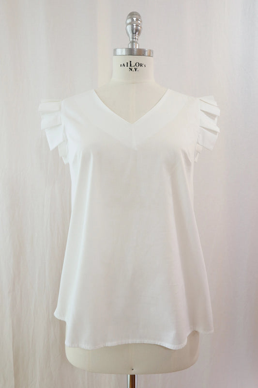 Blouse with Pleated Sleeves