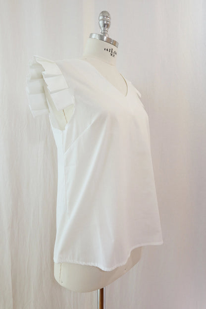 Blouse with Pleated Sleeves