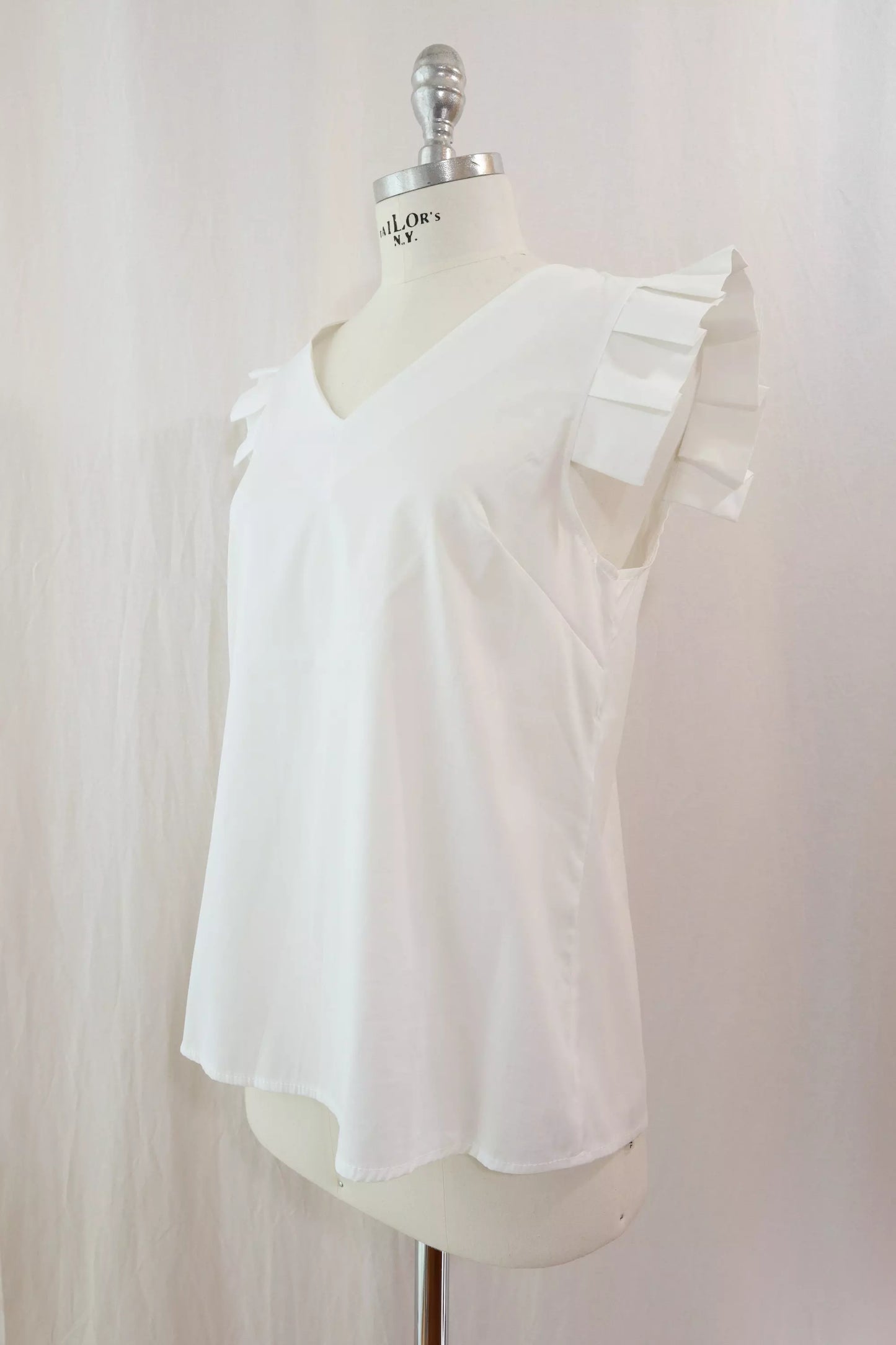 Blouse with Pleated Sleeves