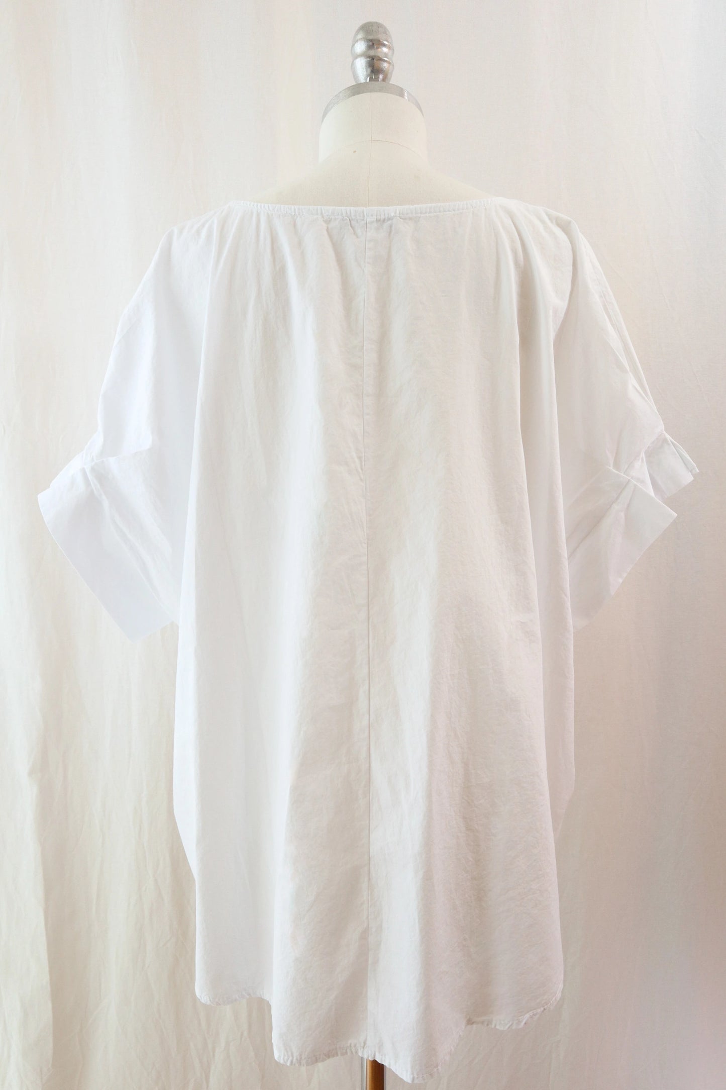 Oversized Cotton Blouse with Elastic