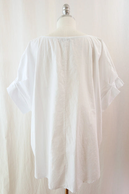 Blusa Oversize in Cotone con Elastico