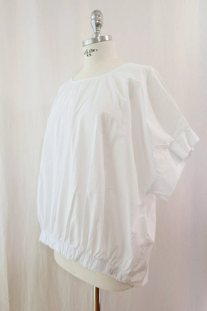 Blusa Oversize in Cotone con Elastico