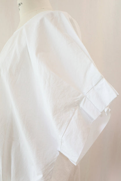 Oversized Cotton Blouse with Elastic