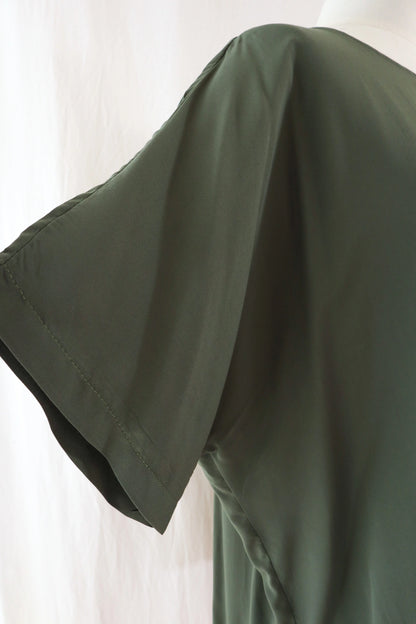 Oversized Blouse with Elastic | Green