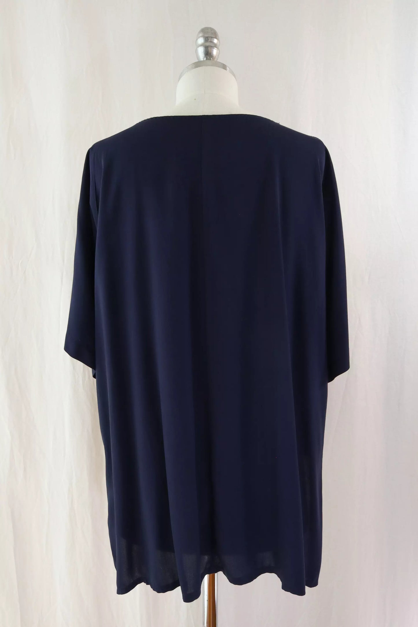 Blusa Oversize con Elastico | Blu