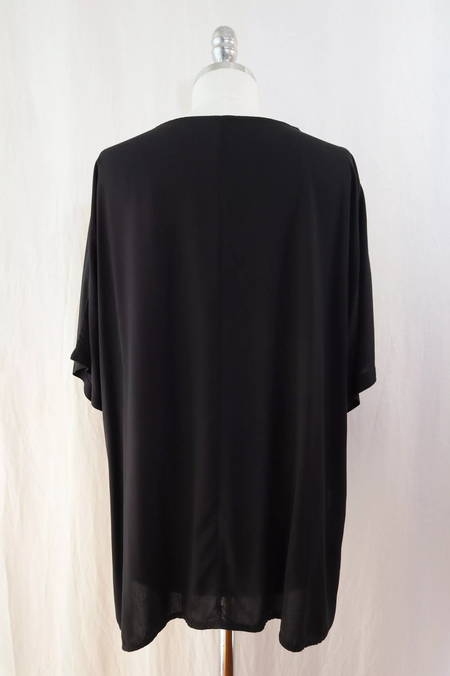 Blusa Oversize con Elastico | Nero