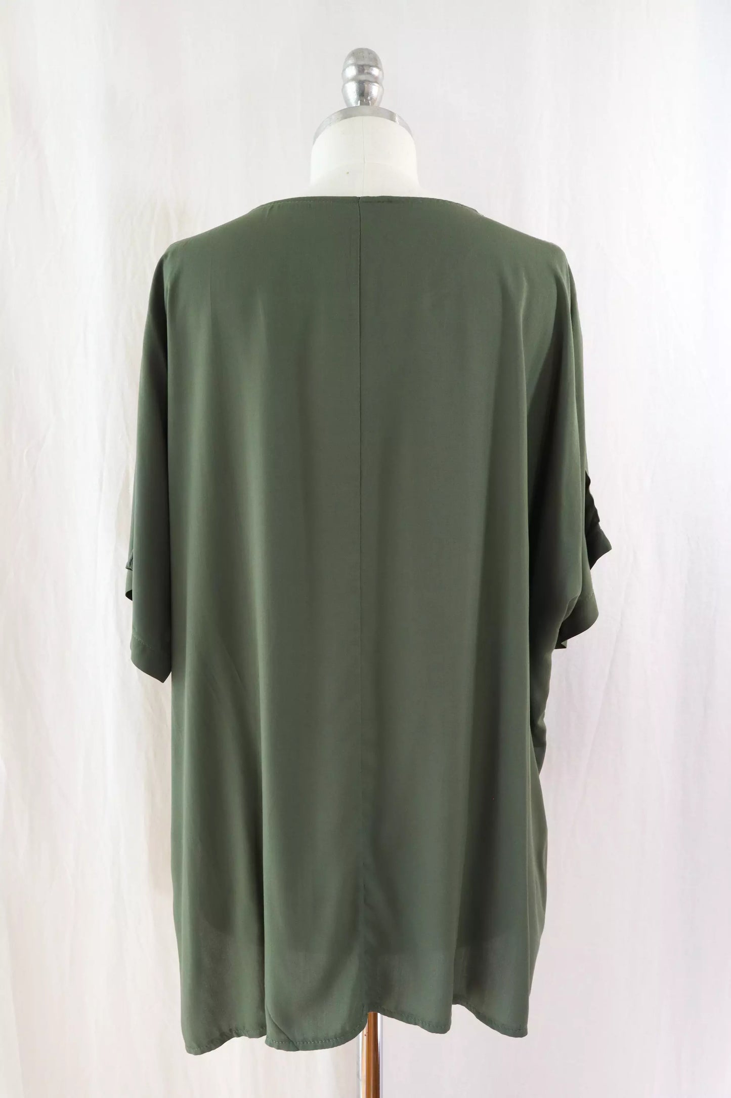 Oversized Blouse with Elastic | Green