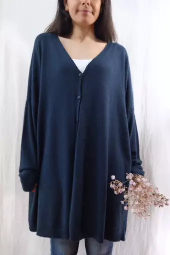 Cardigan Maxi | Blu