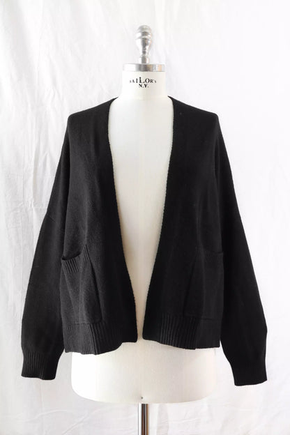 Cardigan con Tasche | Nero