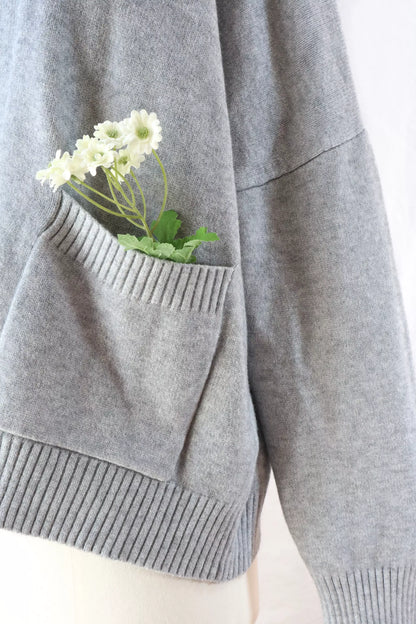 Cardigan con Tasche | Grigio