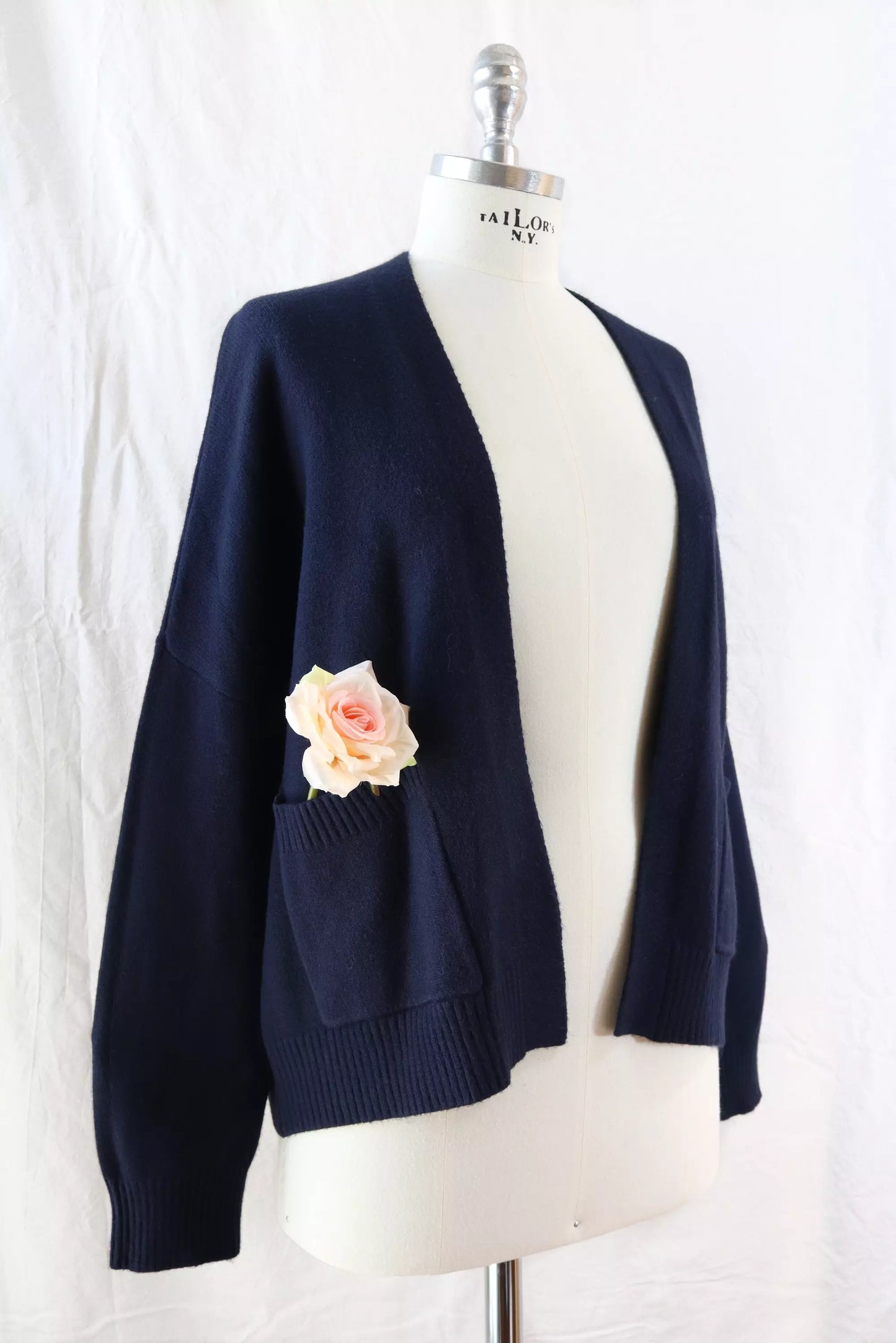 Cardigan with Pockets | Navy Blue