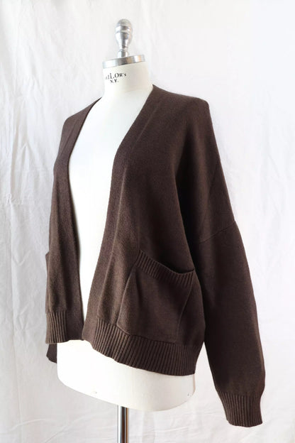 Cardigan with Pockets | Brown