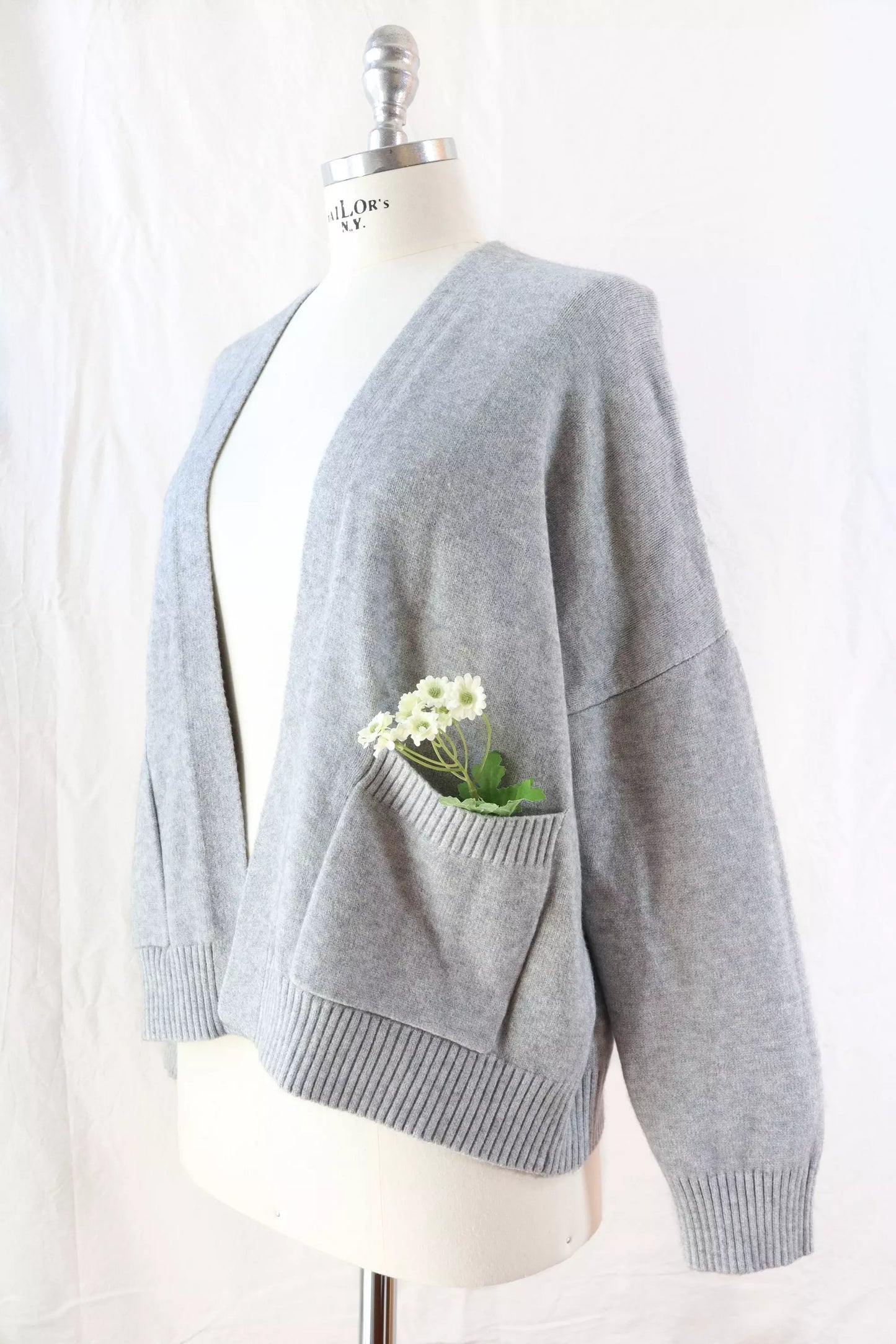 Cardigan con Tasche | Grigio