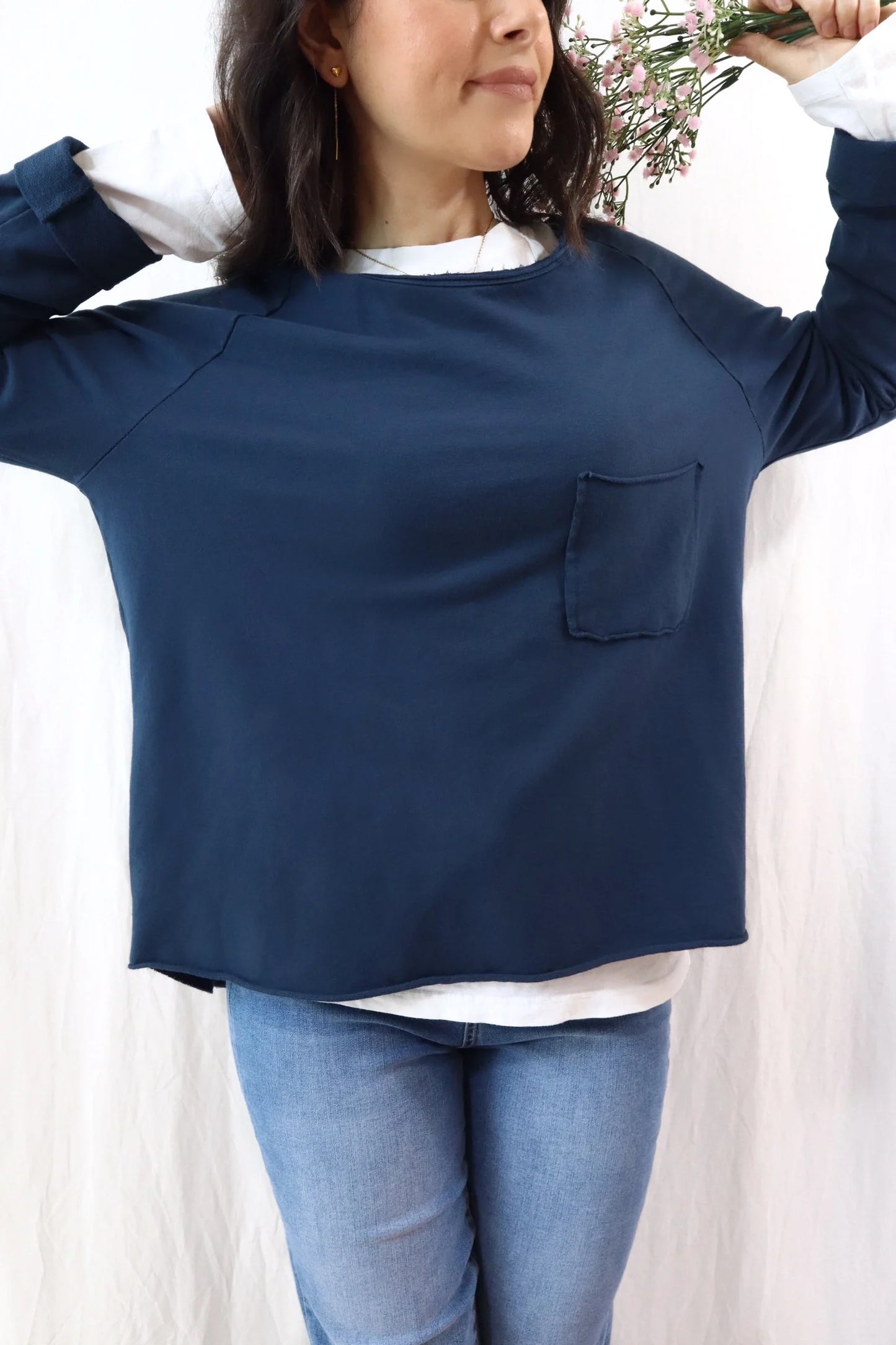 Sweatshirt with Pocket | Blue