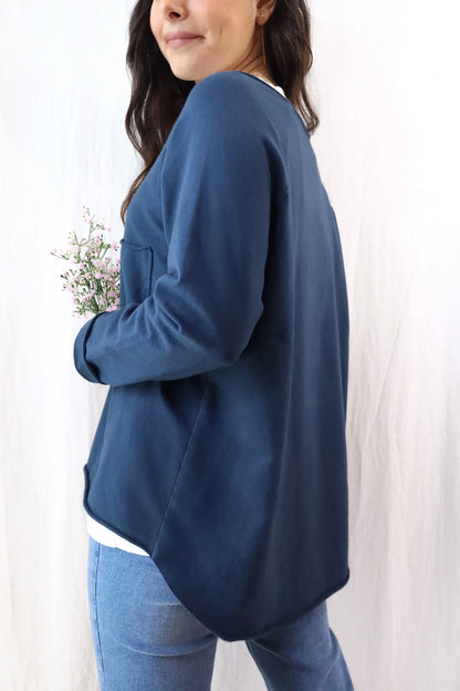 Sweatshirt with Pocket | Blue