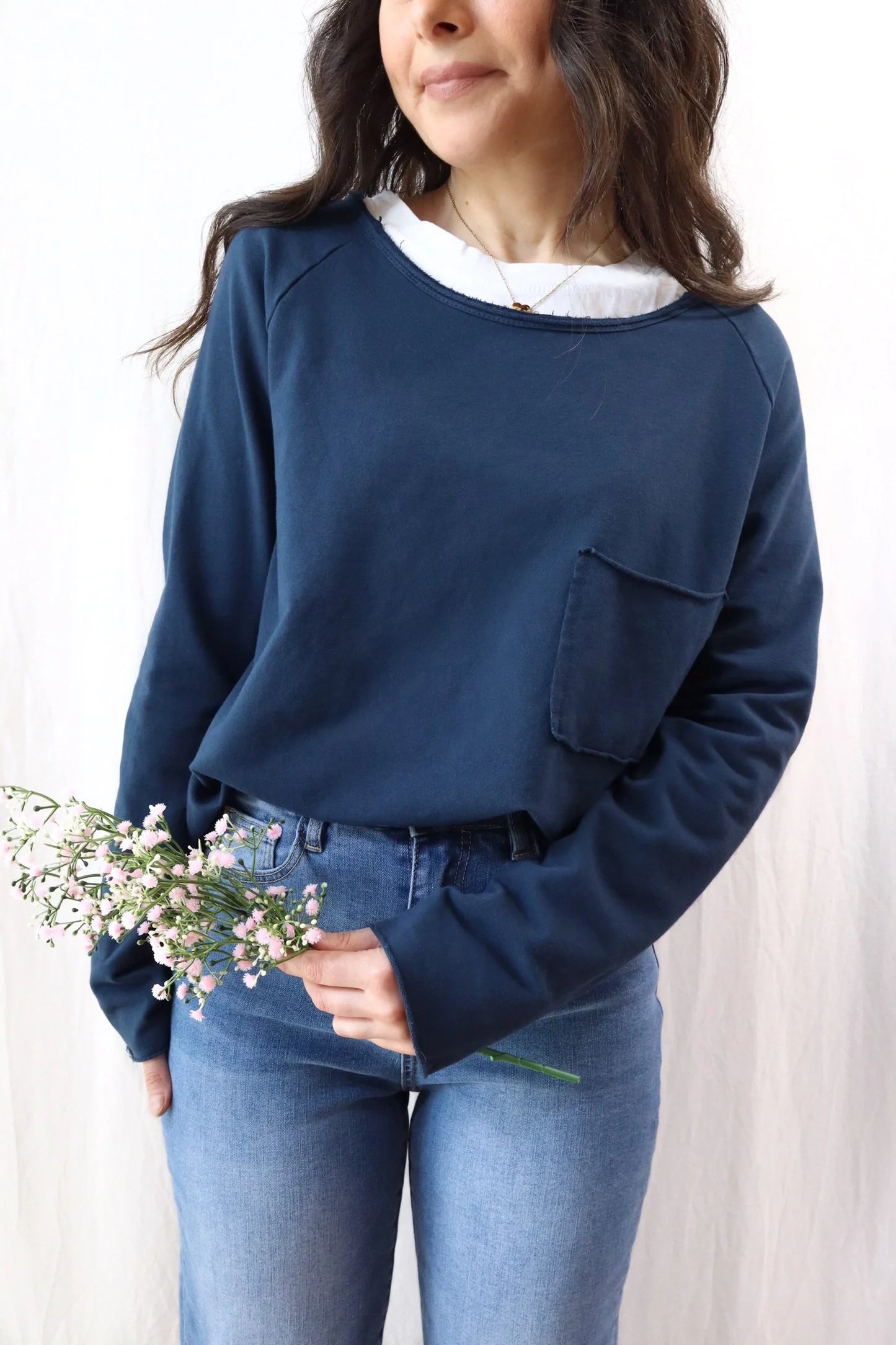 Sweatshirt with Pocket | Blue