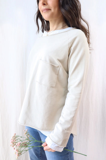 Sweatshirt with Pocket | Beige