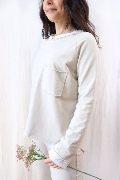 Sweatshirt with Pocket | Beige