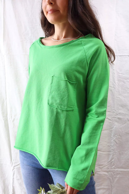 Sweatshirt with Pocket | Light Green