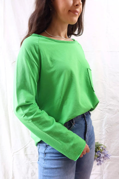 Sweatshirt with Pocket | Light Green