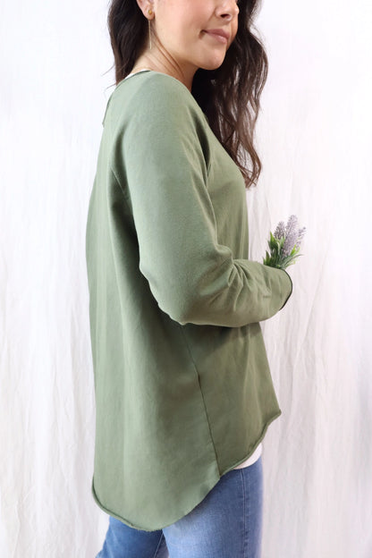 Sweatshirt with Pocket | Green