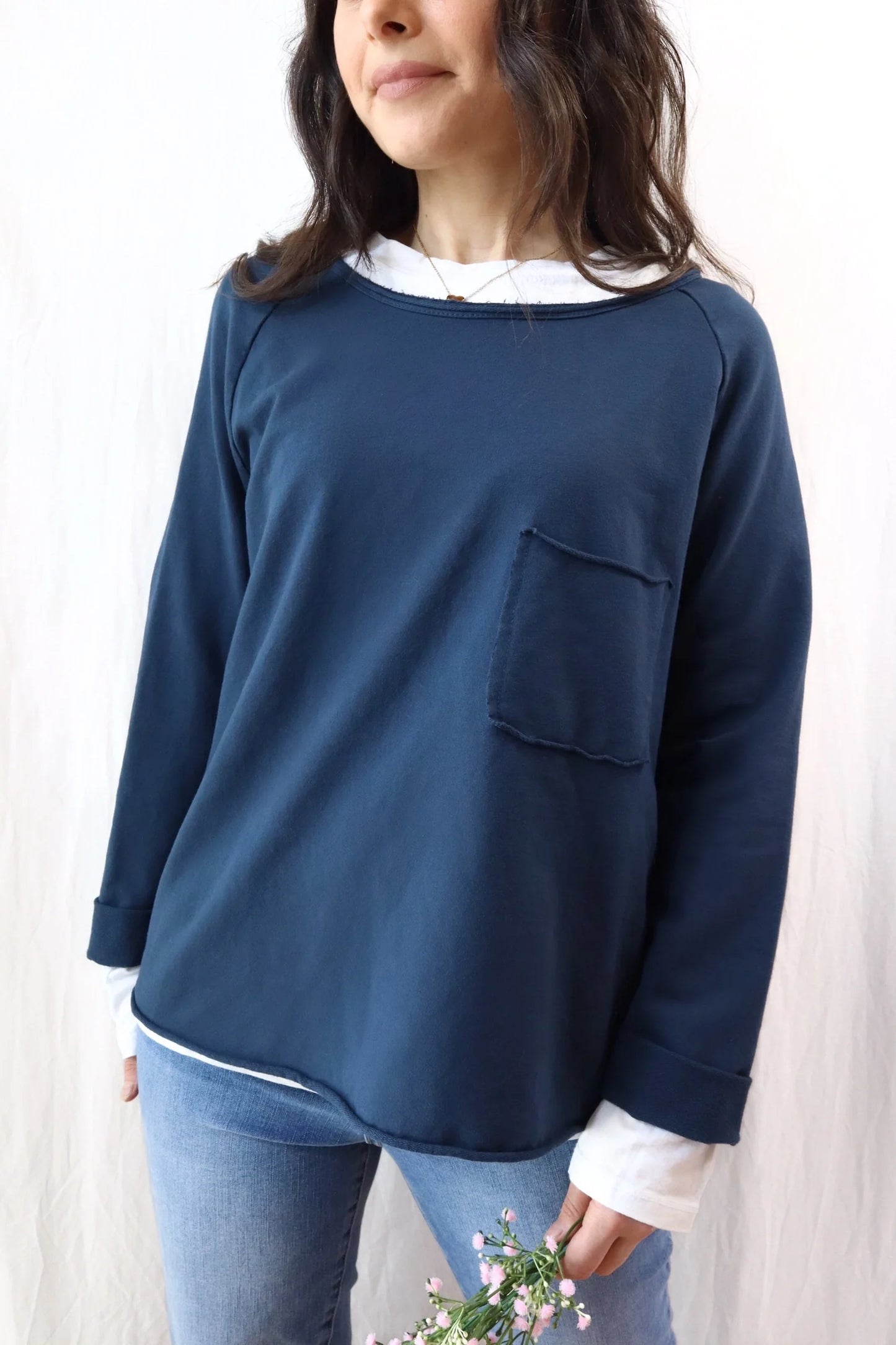 Sweatshirt with Pocket | Blue