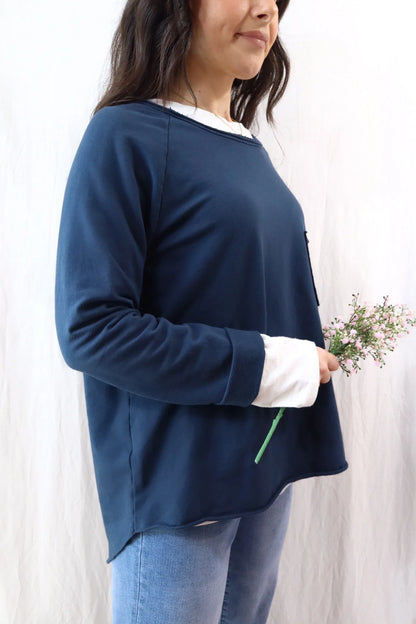 Sweatshirt with Pocket | Blue