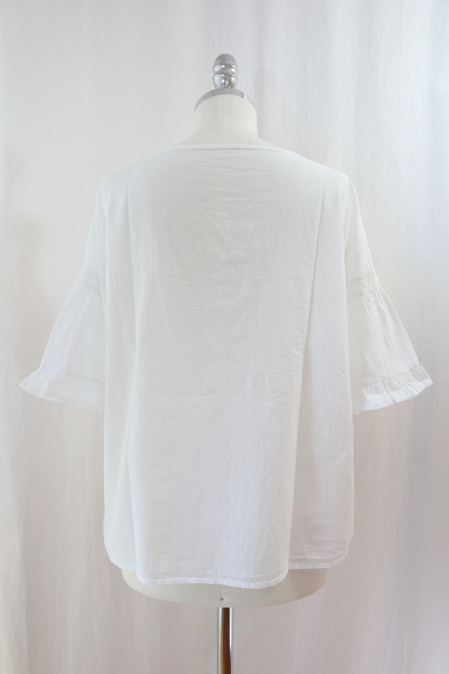 Gathered Cotton Blouse