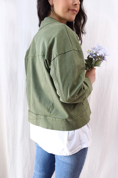 Giubbotto Oversize in Cotone | Verde