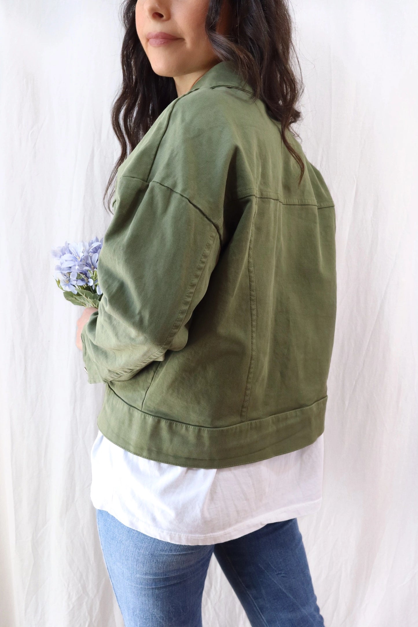 Oversized Cotton Jacket | Green