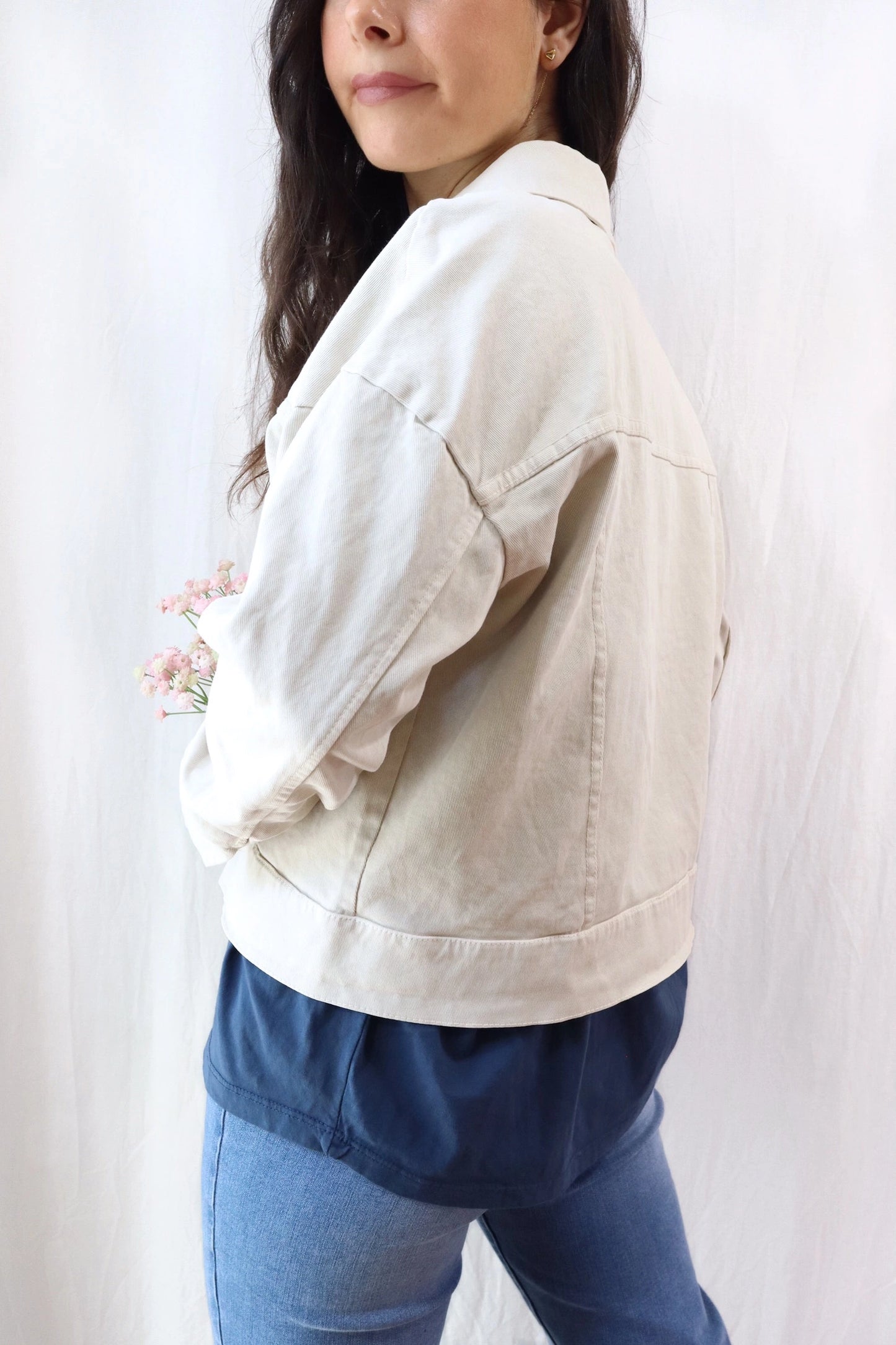 Oversized Cotton Jacket | Beige