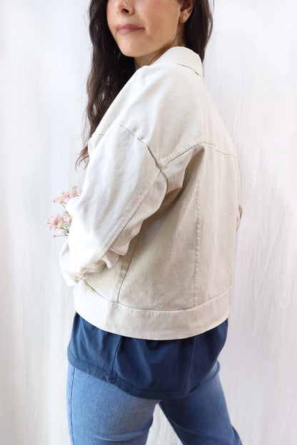 Oversized Cotton Jacket | Beige