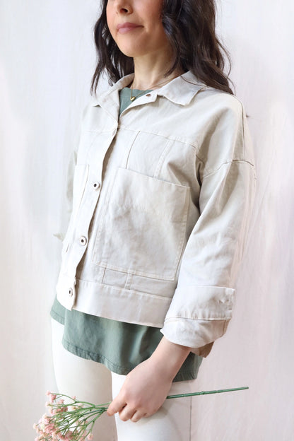 Oversized Cotton Jacket | Beige