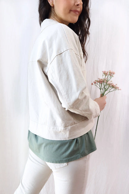 Oversized Cotton Jacket | Beige