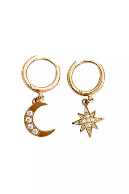 Sparkling North Star and Moon Hoops