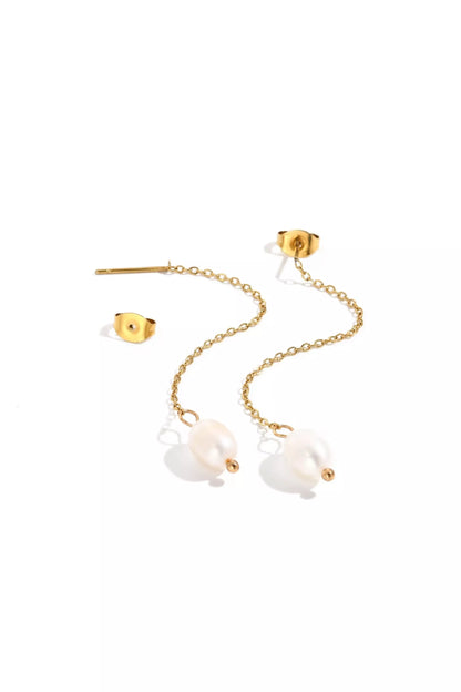 Fresh Water Pearl Threader Earrings