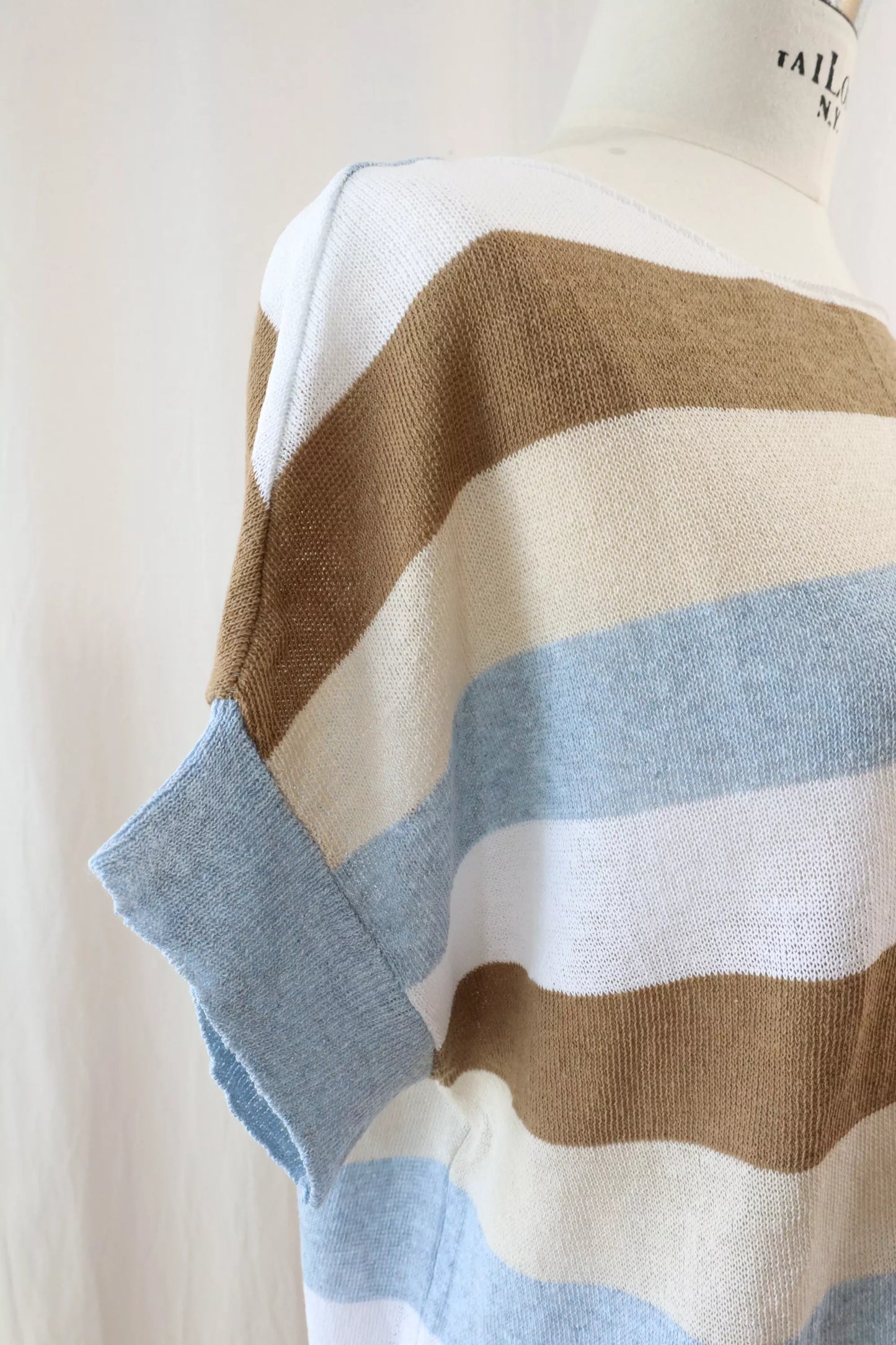 Striped Cotton Top | Light Blue