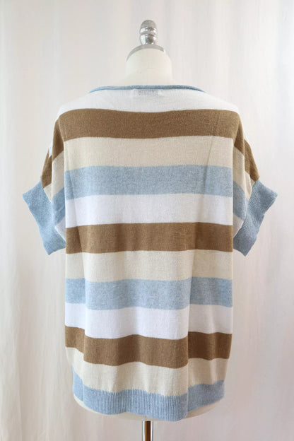 Striped Cotton Top | Light Blue