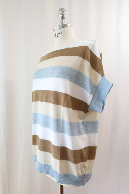 Striped Cotton Top | Light Blue