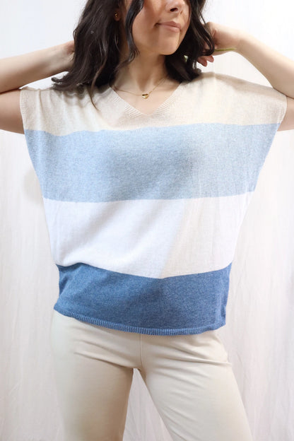 Striped Cotton Top | Blue