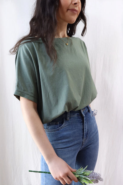 Oversize Cotton T-shirt | Green