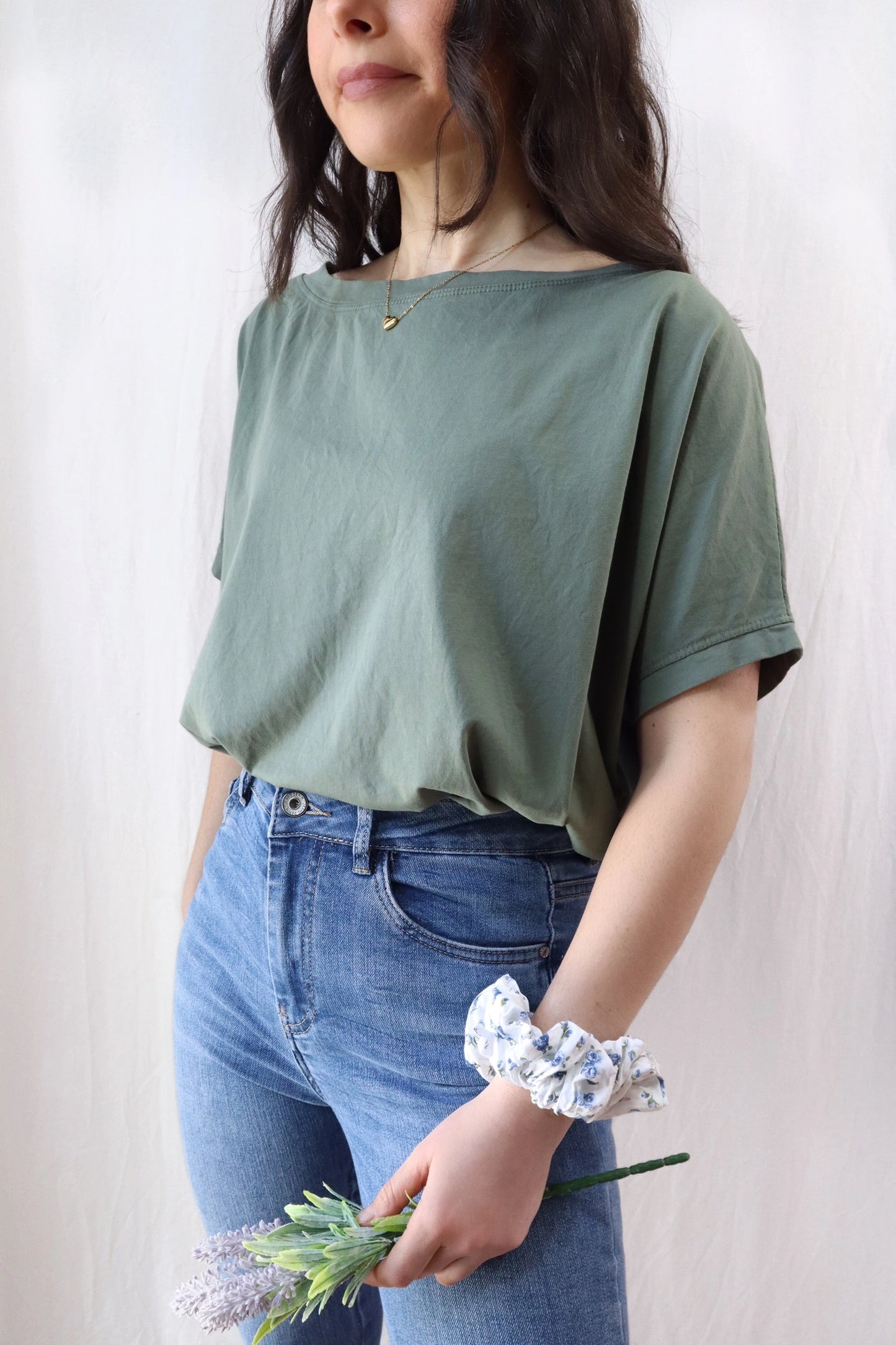 T-shirt in Cotone Oversize | Verde