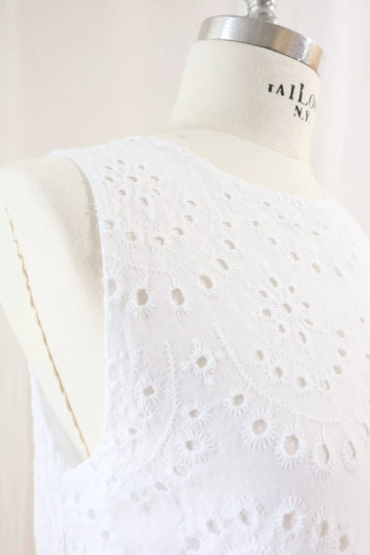 Lined Pure Cotton Eyelet Top