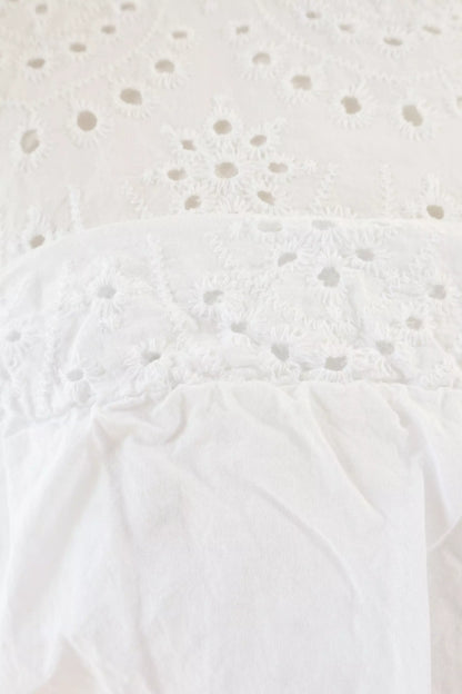 Lined Pure Cotton Eyelet Top