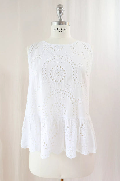 Pure Cotton Eyelet Top