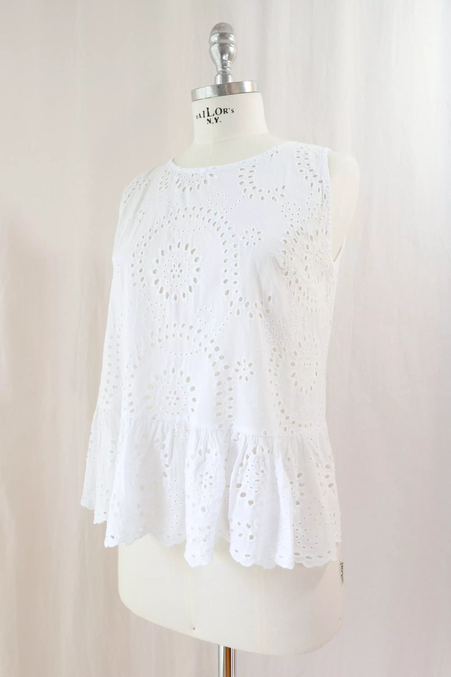 Pure Cotton Eyelet Top