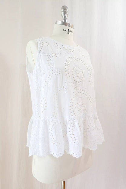 Pure Cotton Eyelet Top