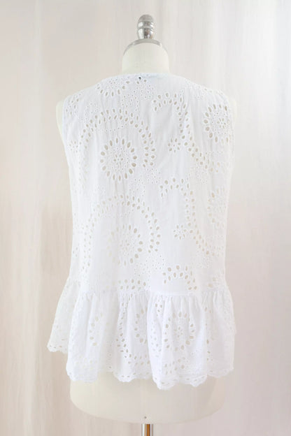 Pure Cotton Eyelet Top