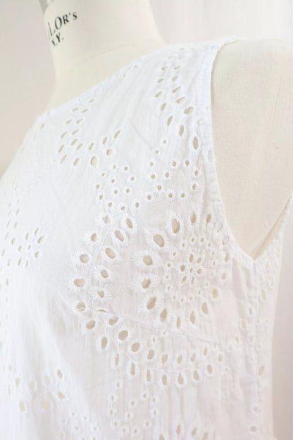 Pure Cotton Eyelet Top