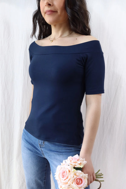 Off the Shoulder Top | Blue